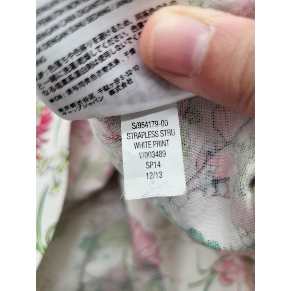 Old Navy Women's Sz 8 Strapless Floral A-Line Dress Garden Feminine Spring - Picture 10 of 11